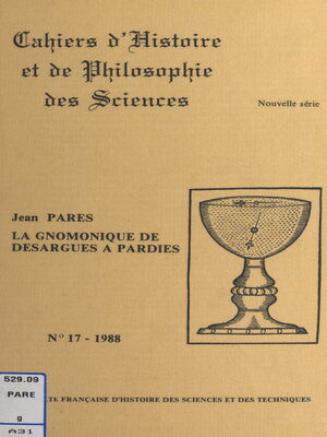 cover image of La gnomonique de Desargues à Pardiès